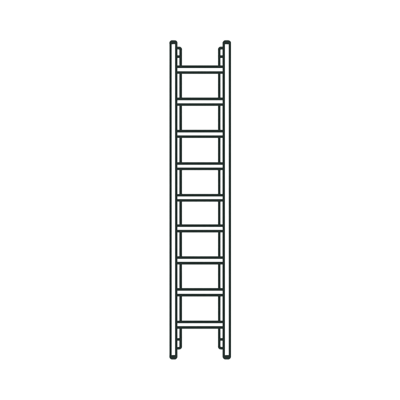 Illustration of a extension ladder