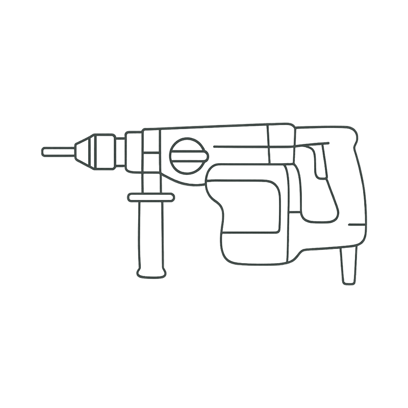 Illustration of a rotary hammer (sds)